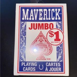 Jumbo Maverick Hoyle Products toy playing cards blue and red color gifts